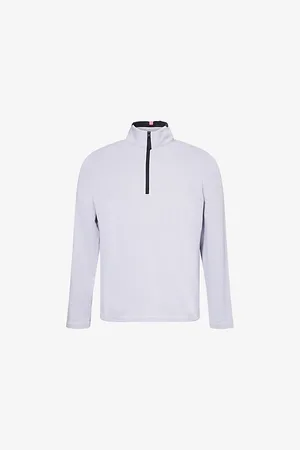 G/FORE Mens Brushed-Back Tech Quarter-Zip Stretch-Woven Sweatshirt S