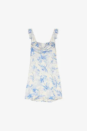Maje Womens Floral-Print Woven Mini Dress 8