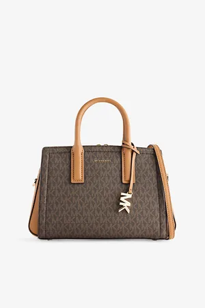 Michael Kors Womens Laila Small Monogram Faux-Leather Handbag
