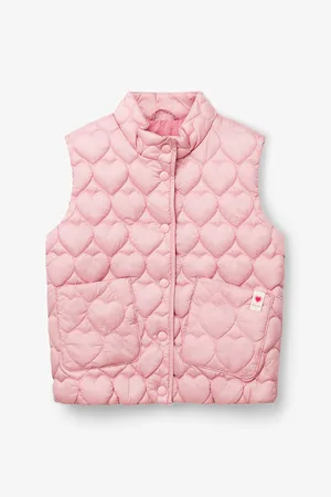 Benetton Heart Quilted Sleeveless Padded Woven Gilet 18 Months - 6 Years 3-4 Years