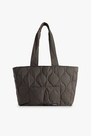 Adanola Womens Quilted Recycled-Nylon Shell Tote Bag
