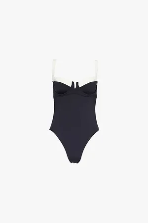 Monday Swimwear Womens Clovelly Sweetheart-Neck Stretch-Recycled Nylon Swimsuit 6