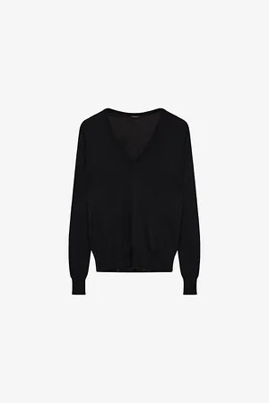 Joseph Womens Cashair V-Neck Cashmere Jumper L