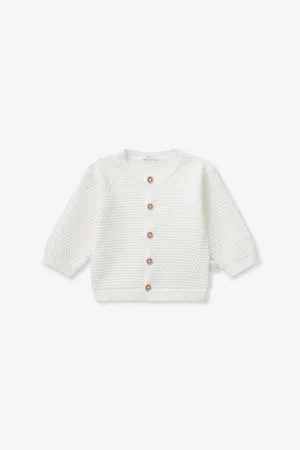 Benetton Textured Cotton-Knit Cardigan 1-18 Months 1-3 Months