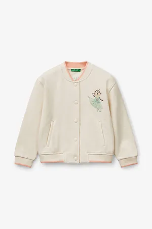 Benetton Embroidered Cotton-Blend Bomber Jacket 18 Months - 3 Years 3-4 Years