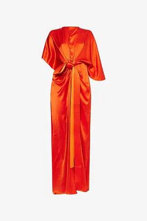 Roksanda Womens Hierys Pleated Silk Maxi Dress 8