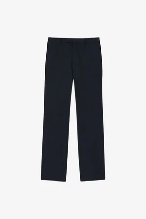 Sandro Mens Slim-Fit Straight-Leg Stretch-Wool Trousers M