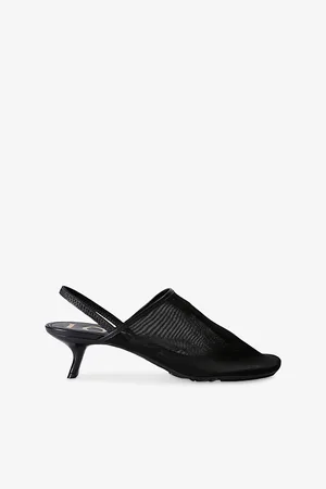 Loewe Womens Petal Heeled Mesh Mules Eur 37 / 4 Uk Women