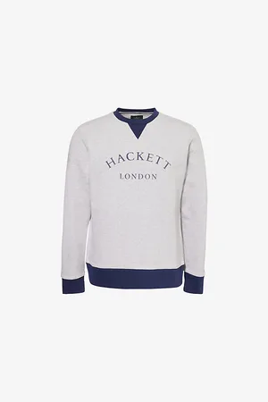 Hackett Mens Heritage Crewneck Cotton-Jersey Sweatshirt M