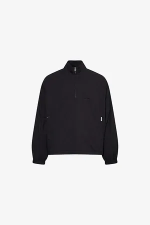 Represent Mens Quarter Zip Relaxed-Fit Cotton-Blend Jacket S