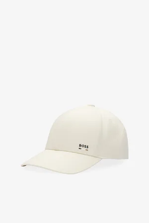 HUGO BOSS Mens Logo-Trim Cotton-Twill Cap 1 Size