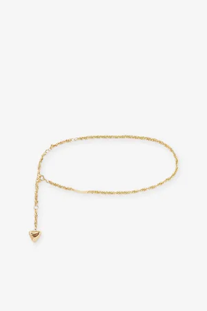 Claudie Pierlot Womens Twisted Heart Metal Chain Belt 1 Size