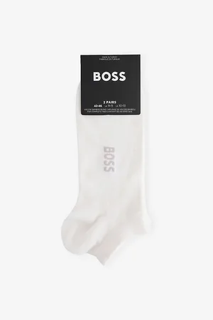 HUGO BOSS Mens Logo Bamboo Pack Of Two Stretch-Woven Socks 5.5-8