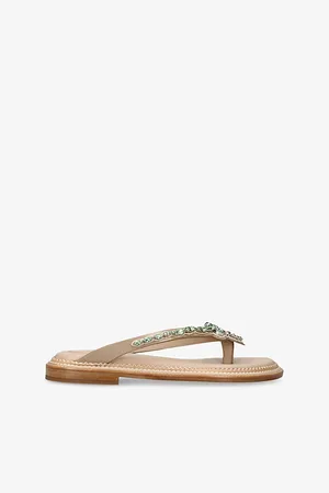 Simone Rocha Womens Embellished Thong Leather Sandals Eur 36 / 3 Uk Women