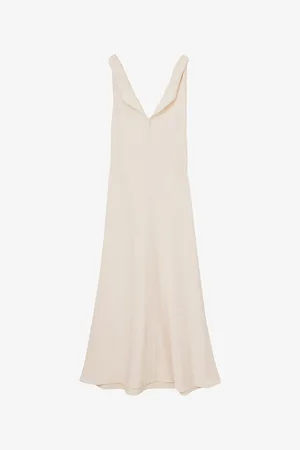 Reiss Womens Kiera Drape-Neck Woven Midi Dress 4