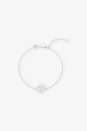 Astrid & Miyu Womens Zodiac Scorpio Rhodium-Plated Sterling- and Cubic Zirconia Pendant Bracelet 1 Size
