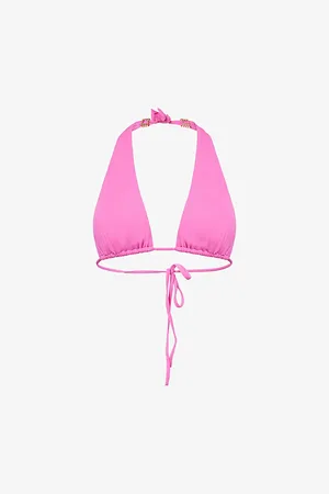 Melissa Odabash Womens Grenada Halterneck Stretch-Woven Bikini Top 6