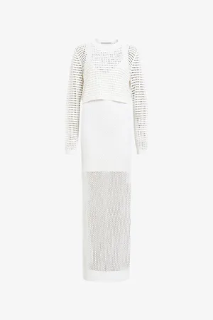 AllSaints Womens Miro Long-Sleeve Knitted Maxi Dress Xs