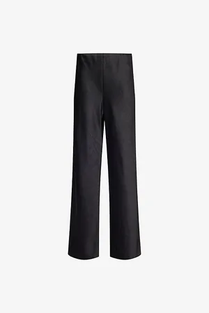 Vince Womens Fluid Bias Wide-Leg High-Rise Satin Trousers Xs