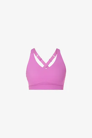 Sweaty Betty Womens Power Pulse Crossover-Strap Stretch-Woven Bra Xxs