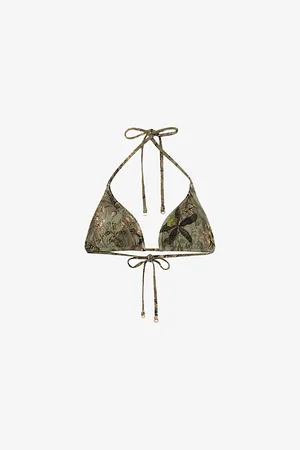 Reiss Womens Nybg Thia Floral-Print Triangle Bikini Top 6