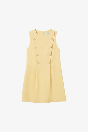 Claudie Pierlot Womens Button-Embellished Double-Breasted Woven Mini Dress 8