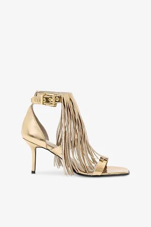 AllSaints Womens Paola Leather Heeled Sandals Eur 37 / 4 Uk Women