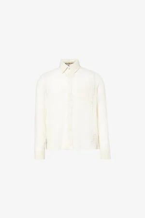 Kartik Research Mens Semi-Sheer Boxy-Fit Cotton Shirt S