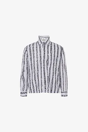 Kartik Research Mens Shibori Patch-Pocket Cotton Shirt S