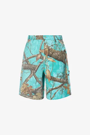 AWAKE NY Mens Painter Wide-Leg Denim Shorts S