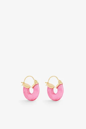 Anni Lu Womens Petit Swell 18ct Yellow Gold-Plated Brass and Resin Earrings