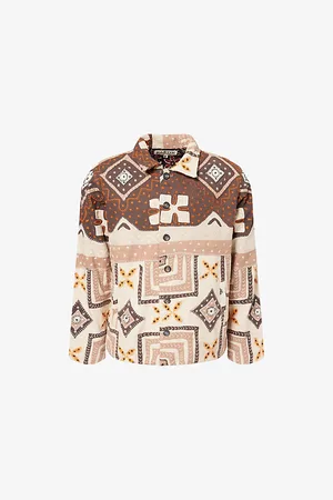 Kartik Research Mens Embroidered Cropped Cotton Jacket S