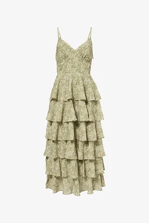 Pretty Lavish Womens Lissy Tie-Back Chiffon Midaxi Dress 6