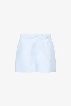 Dissh Womens Rhea Two-Slip-Pockets Cotton-Poplin Shorts 12