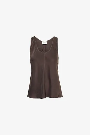 Dissh Womens Colette Scoop-Neck Silk Cami Top 12