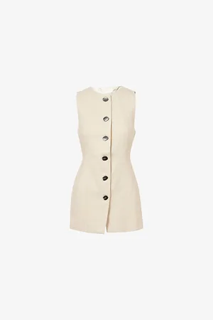 Dissh Womens Frankie Tie-Waist Tweed Vest 8