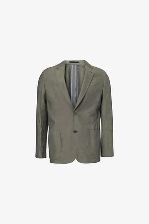 Paul Smith Mens Single-Breasted Slim-Fit Cotton and Linen-Blend Blazer 42
