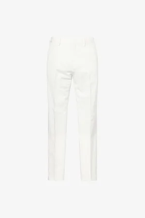 Paul Smith Mens Straight-Leg Regular-Fit Cotton and Linen Trousers 32