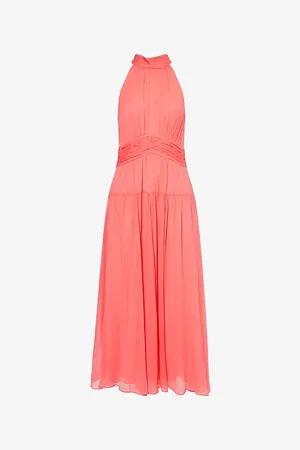 ME AND EM Womens Halterneck Silk Midi Dress 12