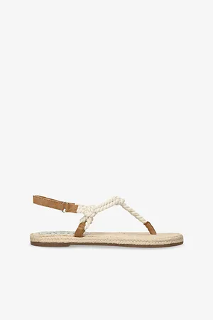 MANEBI Womens Twisted-Rope Jute Sandals Eur 36 / 3 Uk Women
