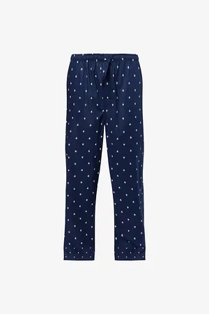 DEREK ROSE Mens Nelson Printed Cotton Lounge Trousers S