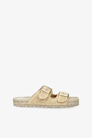 MANEBI Womens Nordic Double-Strap Raffia Sandals Eur 36 / 3 Uk Women