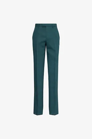 Paul Smith Mens Tapered-Leg Slim-Fit Linen Trousers 30