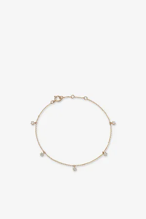 ASTLEY CLARKE Womens Station 14ct Yellow- and 0.08ct Lab-Grown Diamond Bracelet 1 Size
