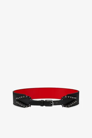 Christian Louboutin Womens Cabata Spike Leather Belt 24