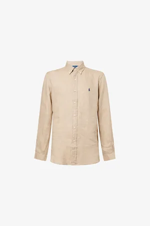 Ralph Lauren Mens Button-Down Long-Sleeves Linen Shirt S