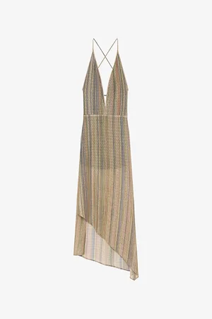 IRO Womens Emman Metallic-Weave Stretch-Woven Midi Dress 10