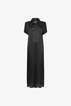 Khaite Womens Effy Relaxed Silk Midi Dress Xs