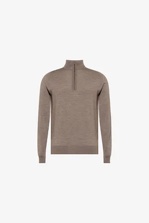 JOHN SMEDLEY Mens Tapton Mock-Turtleneck Wool Jumper S