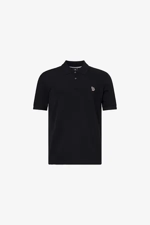 Paul Smith Mens Zebra-Embroidered Short-Sleeve Cotton Polo Shirt S